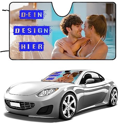 Auto Frontscheibe Sonnenschutz, Personalisierte Foto Auto Sonnenschutz Abdeckung, blockiert UV-Strahlen Sonnenblende, Personalisierte Auto Frontscheibe Sonnenschutz Für Auto, SUV