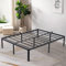TATAGO Bettrahmen King Size Bettgestell aus massivem Metall, 208,2 x 198,1 cm, moderner Stil, mit 40 cm Unterbettkommode, Schwarz