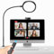 vatato LED-Schreibtischlampe, dimmbar, mit Klemme und Schwanenhals-Arm, einstellbare Farbtemperatur und Helligkeit, augenschonende Lampe für Videokonferenzen und Podcast-Live-Streaming (Black)