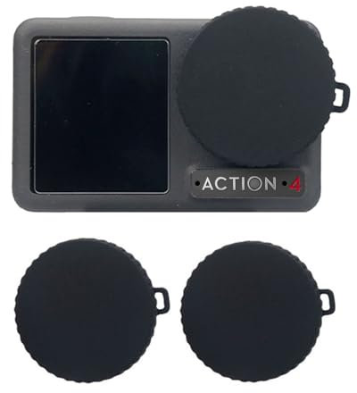 Silikon-Objektivschutzkappe, staubdicht, für DJI OSMO Action 4/Action 3 Sportkamera-Zubehör, 2 Stück