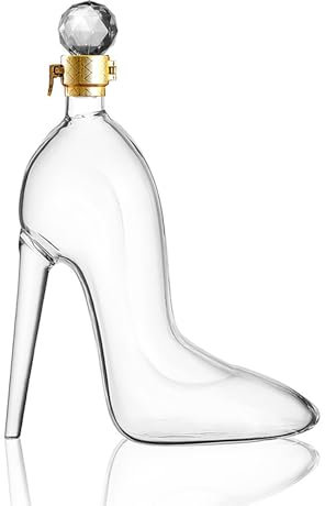 Carafe à décanter en forme de chaussure à talon haut de 350 ml et 700 ml, parfaite pour le whisky, bouteille en verre épais