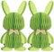 KI Store Papier Hase Osterhase Ostern Feier Party Deko Geburtstag Kinder Erwachsene Bunny Osterdeko Babyparty (Hellgrun, 20cm)