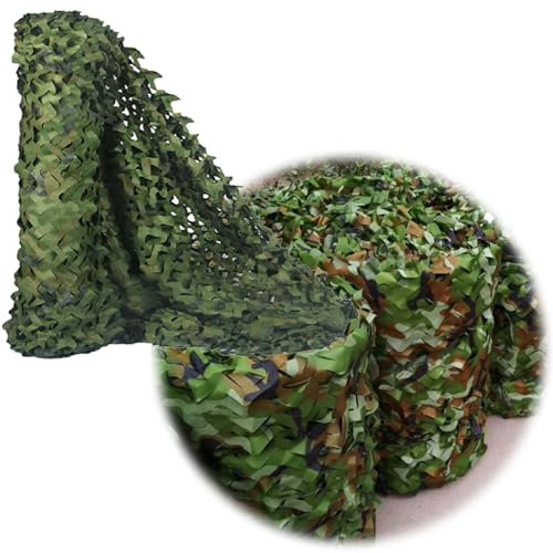 Filet de Camouflage Militaire Renforcé Voile d'ombrage Camouflage Paysage Brise-Vue de Camouflage Militaire Tissu Oxford 210D Bâche de Voiture pour la Chasse Le Camping 2x3m 5x5m 3x5m 3x3m (Size : 6X