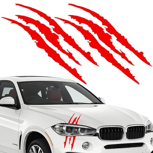 2 Stücke Monster Klaue Aufkleber,Monster Klaue Aufkleber Kralle,Monster Scratch Autoaufkleber,Monster-Aufkleber,Monster Scratch Auto Aufkleber,Geeignet Für Auto -Scheinwerfe
