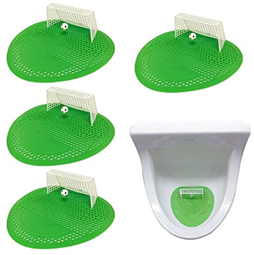 Urinal Screen Deodorizer, 4Pcs Urinal Screens Deodorizer Football Goal Urinal Strainers Urinalsieb Splash Guard for Bathroom Office Hotels Schools