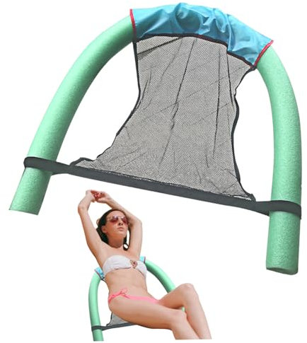 Mesh Floating Pool Chair Noodle Slings,Noodle Swimming Float Chair,2.56x59.06 Inch Floating Water Floating Hammock Swimming Pool Float Chair for Summer Pool Party