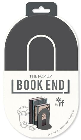 IF The Pop Up Book End, Fold Flat Single Bookend, Contemporary Colours, Mix & Match - Charcoal