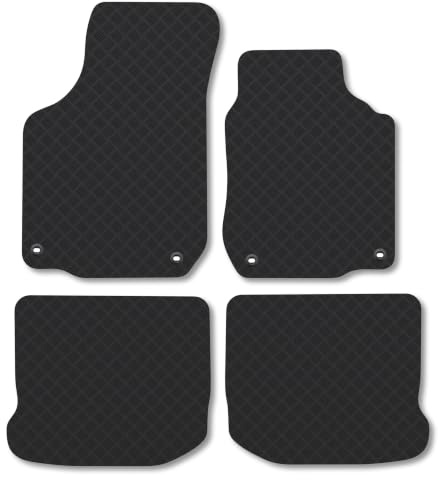VW Beetle 1999-2011 Rubber Car Mats Compatible with Accessories Tailored Fit Heavy-Duty Floor Mats Set Accessory Waterproof Durable Custom Fit Water Resistant Easy-Clean with Clips