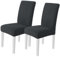 Ystyle Stretch Stuhlhussen 2er Set, Stuhlbezug Elastischer, Hussen Für Stühle Abnehmbarer Waschbarer, Universal Stuhlbezüge, Für Hotel Bankett Küche Restaurant Hochzeit Party, Grau