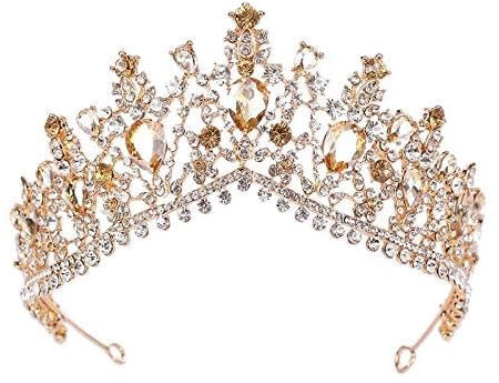 Coiffures for femmes, bijoux de cheveux diadèmes de couronne for femmes de luxe forêt rose bleu opale cristal diadèmes de mariée couronne de reine royale strass diadème de concours de beauté accessoir