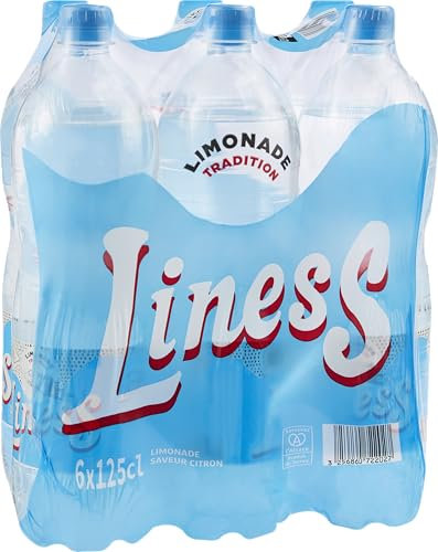 pack de 6 bouteilles pet 125 cl de limonade liness
