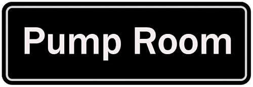 Pump Room Sign For House (With Strong Adhesive Tape), 3 X 9 Premium Durable For Home & Office,Acrylic Signs For Front Door/Wall/Window, Clear And Easy To Read
