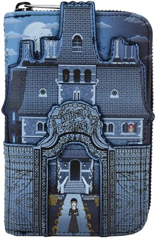 Loungefly MGM Mercredi Nevermore Castle Portefeuille zippé
