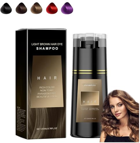 Polar-Hair Dye Shampoo, Natural Instant Dye Shampoo, Novahair Color Restoring Shampoo, Hair Color Shampoo for Gray Hair Coverage and Beard, Quick, Easy, Long Lasting, Safe (Light Brown)