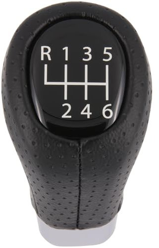 Recambo Schaltknauf 6 Gang passend für BMW 3er, E90 E91, 2005-2012, Plug & Play, Auto Schalthebel, schwarz - silber