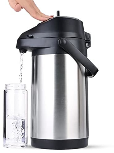 Airpot Coffee Dispenser Thermal with Pump,Beverage Dispenser Insulated Flask Large Coffee Thermos Dispenser for Coffee,Hot Chocolate,Iced Tea(4L)