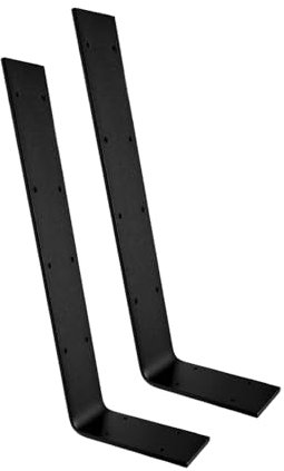 2x Rückenlehnenhalter Bierbank Sitzbank Halterung Rückenlehne Industrie Stahl L1 (schwarz feinstruktur matt)