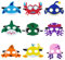 Sunshine smile Tiermasken Für Kinder,Kindermasken Tiere,Meerestier Filzmasken,Ozeantiere Filz Masken,Masken Geburtstag Deko,Maske Tier,Maske Filz Tiere,Oktopus Hai Ozeantiere Partyzubehör Masques