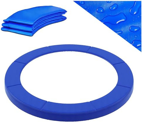 VELORIX 244 305 366 397 427 cm Coussin de Protection pour Trampoline, RÉsistant aux Rayons UV, Anti-dÉchirure, Protection Bordure,Trampoline Couverture Rembourrage (Blue,366 cm / 12 FT)