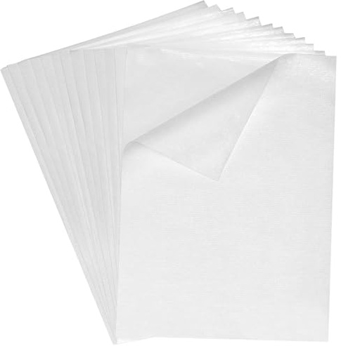 SIMBLOOM 25 Stück Bügelvlies Beidseitig Haftend Aufbügelbarer Einlage Stoff Volumenvlies zum Aufbügeln Vlies Bügeleinlage 30 x 20 cm (A)