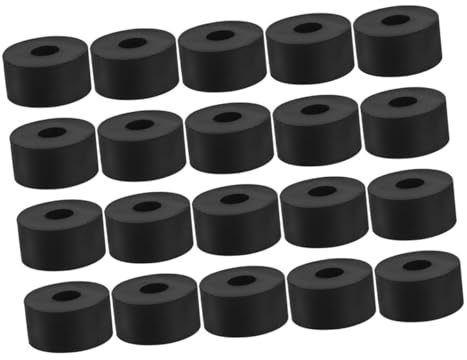 WRITWAA 20pcs Round Shockproof Rubber Machine Foot Cushions 30x8mm Plant Pot Feet Pads Anti-Vibration Pads for Flowerpot and Dryer Garden Use