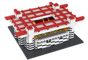 FOCO Offizielles Lizenzprodukt AC Milan San Siro BRXLZ-Steine 3D-Mini-Fußballstadion BAU-Set