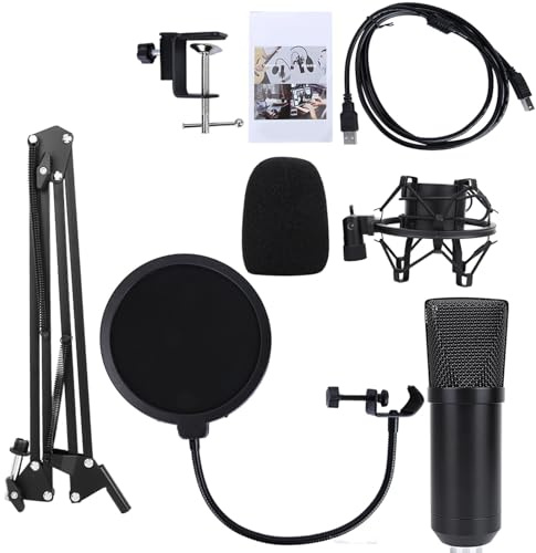 Vroomoto Cardioid USB Microphone Podcast 24Bit Kit for Vocals Instruments Podcasts Personal Recordings Family Studio Radio TV Station