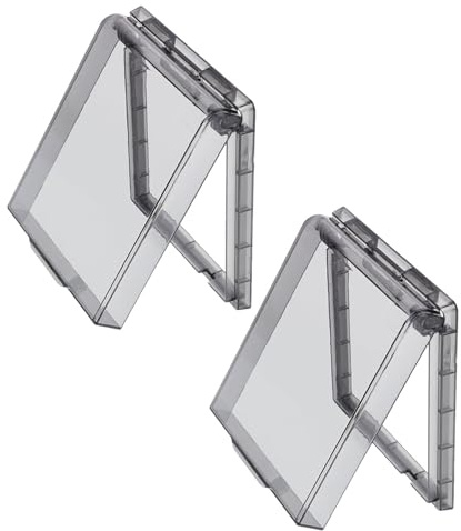 WATIIFUFU 2 Piezas Tapa para Interruptor de Luz y Enchufe, Diseño Doble Apertura Amplia, Material Abs Resistente para Cocina y Exterior, Montaje sin Daños