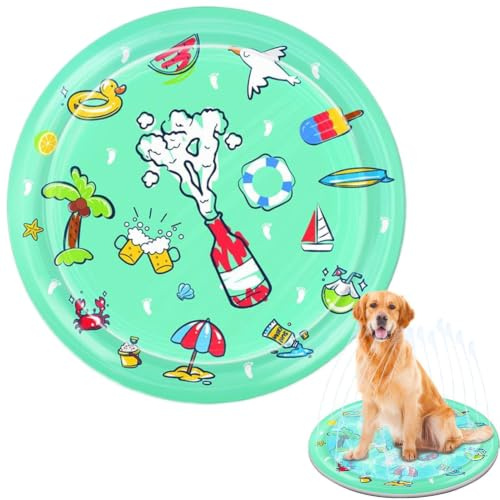 Water Mat for Cats Interactive Sensory Fun Foldable Non-Slip Splashproof