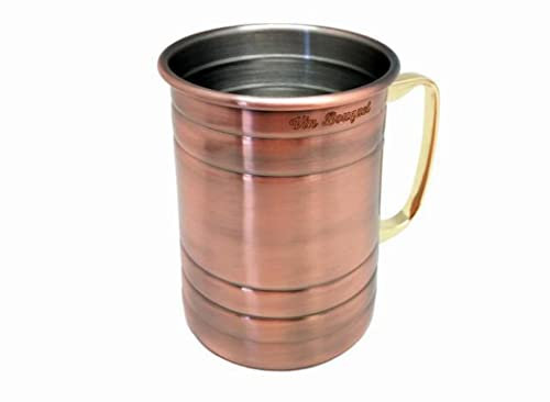 Vin Bouquet FIV 208 - Taza de Cobre 500ml, Jarra Cobre, Ideal para Cócteles o Cerveza, Diseño Vintage