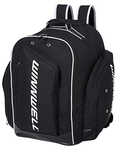 Winnwell Hockey Rucksack, Schwarz, schwarz, Senior