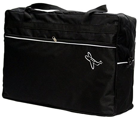 Reisetasche 40 x 20 x 25 cm Boardgepäck Bordcase Reise Koffer HANDGEPÄCK (Schwarz)