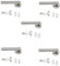 IRONZONE® 5 Sets of Quality Straight Door Handle Packs Internal C/w Latches Hinges Straight Lever Furniture Stainless Steel for Internal use on 35-44mm Doors, Residential and Commercial Properties