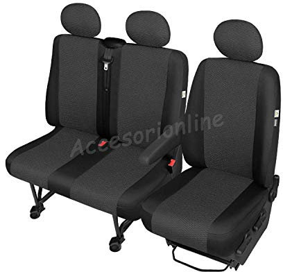 Accesorionline Sitzbezüge für 3-Sitzer, kompatibel mit Citroen Jumpy 1994-2015