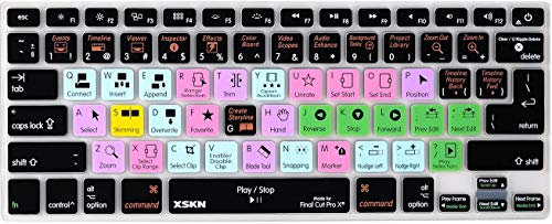 XSKN Final Cut Pro X Tastaturabdeckung für MacBook Air MacBook Pro 13 15 17 Zoll (US/EU-Tastatur)