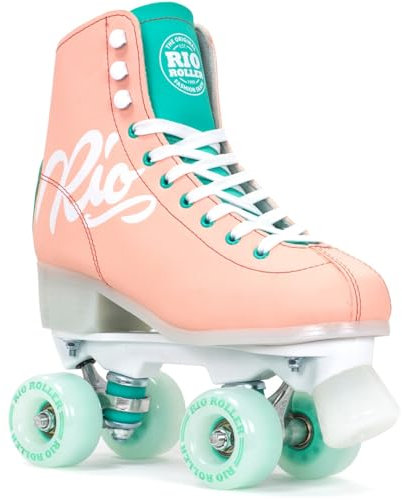 Rio Roller Script Adults Skates, Erwachsene, Unisex, Peach/Green (Mehrfarbig), 43 EU