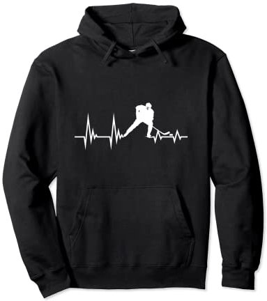Eishockey Heart Line Player Team Hockey Pullover Hoodie