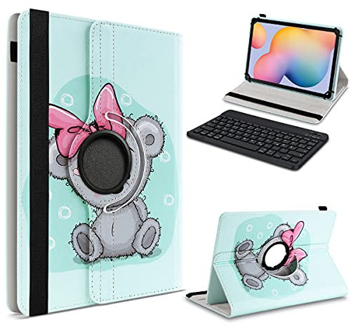 Tablet Hülle kompatibel für DOOGEE T40 2024 11 Zoll Tasche Tastatur Schutzhülle Bluetooth Case Cover 360 Drehbar Keyboard