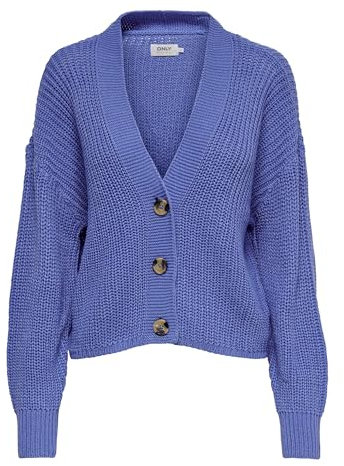 ONLY Onlcarol Nice L/S Cardigan Knt Noos Maglione, Blu Oltremare, S Donna