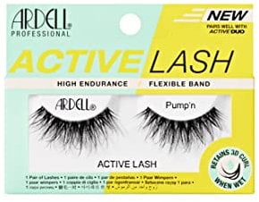 Ardell Active Lash Pump'n False Eyelashes, Water-resistant, Medium Volume and Length, Vegan Friendly, 1 Pair (Pack of 1)