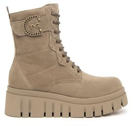 Nero Giardini I411921D Anfibi Donna in Camoscio - Argilla 38 EU