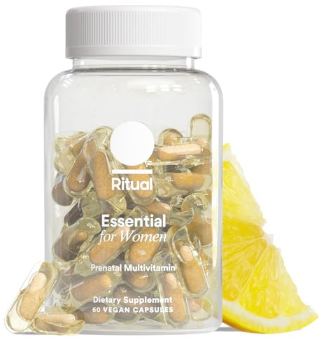 Ritual Prenatal Multivitamin For Women - Key Essential Vitamins and Minerals To Support Mom and Baby During Pregnancy* - Folate, Choline, Omega-3 DHA, Iron - Vegan - Citrus - 60 Capsules - 30 Servings