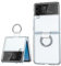 Qoosea Cover per Samsung Galaxy Z Flip 4 2022 con Anello, [Alta qualità] [Ultra Slim] Anti-Scratch Hard PC Case Custodia per Samsung Z Flip 4 5G