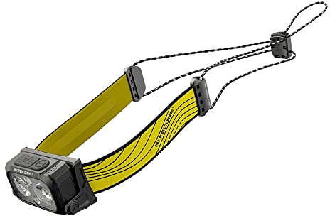 Nitecore NU25 400 l – 400 Lumen ultraleichte wiederaufladbare Stirnlampe mit Eco-Sensa Typ-C USB-Ladekabel, Rotem