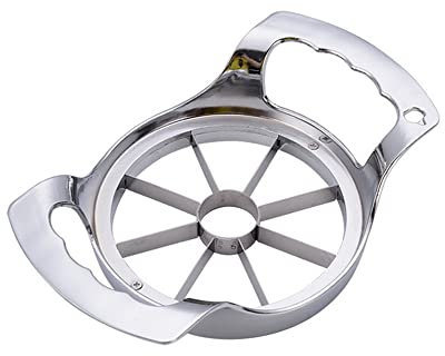 Apple Cutter Slicer Stainless Steel 8 Blade Easy Grip Apple Corer Slicer-Divider-Cutter-Wedger for Apples, Pears, Fruits - Saves Time & Effort