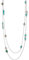 Bulinlin Damen Lange Perlen Kette Statement Halskette mit Silber Anhänger Modeschmuck Kette Geschenk für Frauen(Jade green)