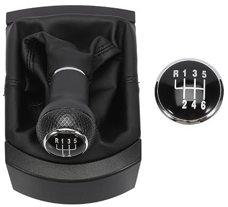 Konuooer Schaltknauf, 5/6 Gänge, kompatibel mit Seat Ibiza (Schwarz) 2002-2010 Schaltknäufe Schalthebel