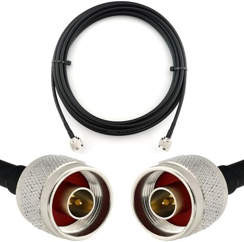 RANGEFUL 10m N Male to N Male Coaxial Cable — HF-240 (LMR 240 equivalent) 50ohm Low Loss N type Extension Lead — for WiFi Aerial 4G 5G Router Mobile Wireless GPS LTE Antenna