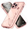 LCHULLE Kompatibel mit iPhone 15 Pro Max(6.7 Zoll) Hülle Liebesherz Handyhülle Mädchen Kameraschutz Herz Schutzhülle Cute Love Silikon Case für iPhone 15 Pro Max Rosa