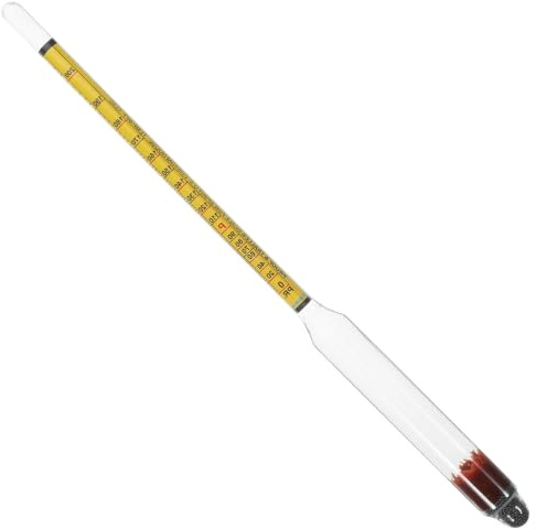 VILLFUL Alkohol-Hydrometer Aus Glas Für Wein Und Likör Mit Messbereich 0–200 Proof Wiederverwendbares Alkoholmessgerät Zur Genauen Alkoholgehalt Bestimmung Bei Weinherstellung Und Heimgebrauch